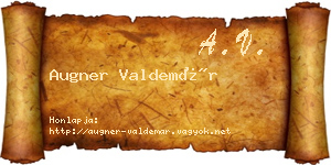 Augner Valdemár névjegykártya